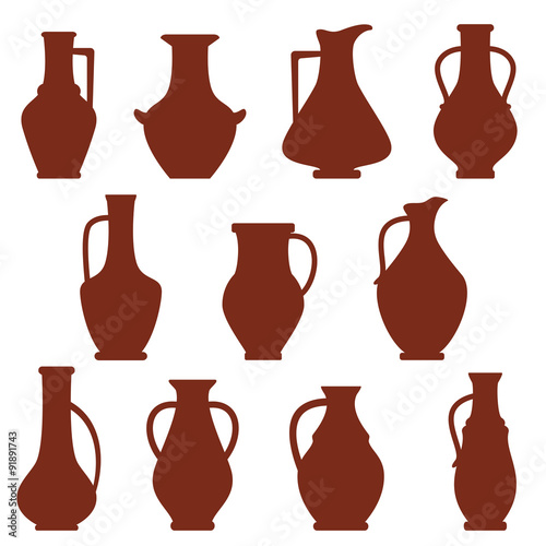 clay pitchers set