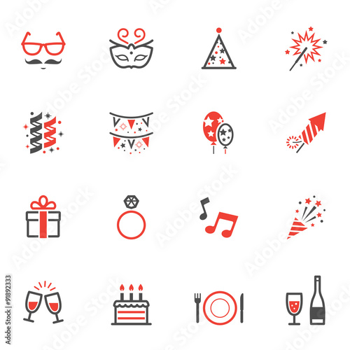 Celebration Icons and Party Icons