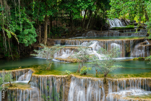  Huai Mae Khamin waterfall in Kanchanaburi province  Thailand.