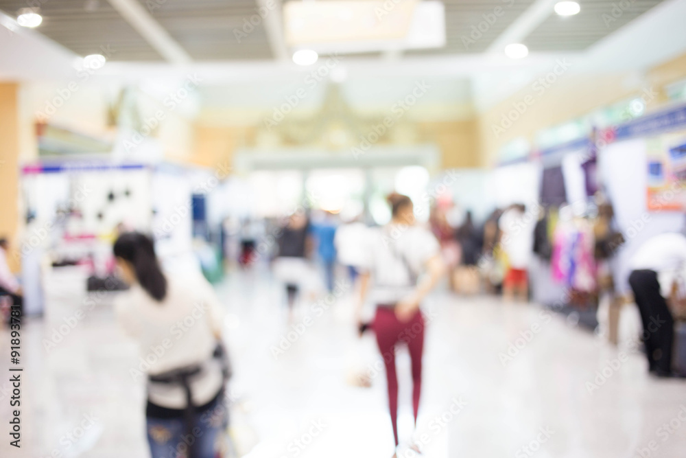 Blurred image of shopping mall and bokeh background Blurred image of shopping mall and bokeh background