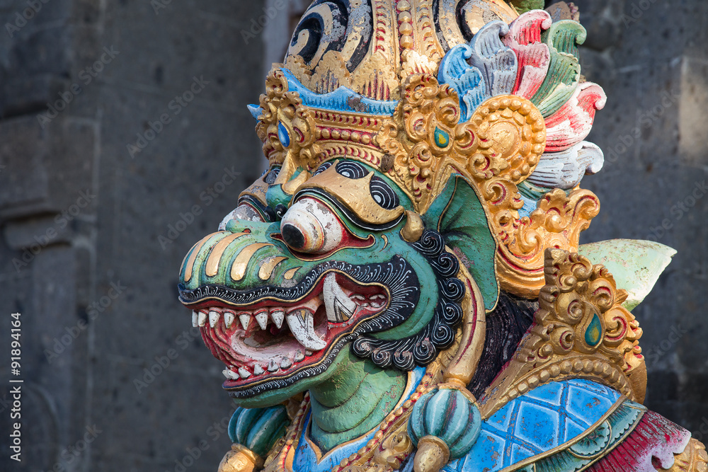 Fototapeta premium Traditional Balinese God statue in temple. Indonesia