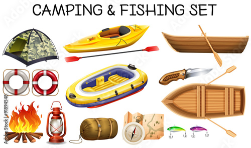 Camping and fishing equipments