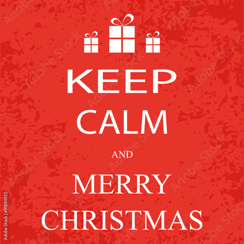 banner, poster keep calm and merry christmas