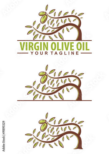 Virgin Olive Oil Design Illustration