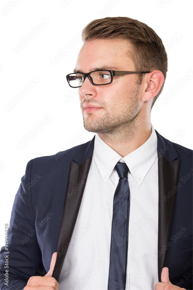 Businessman with elegant gaze, close up Businessman with elegant gaze, close up
