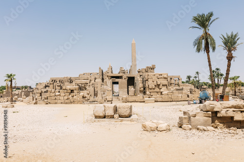 Ruins of the Karnak temple complex, located in Luxor, Egypt.