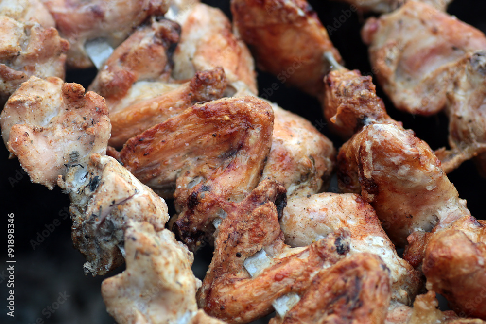 Chicken on the grill to cook Chicken on the grill to cook