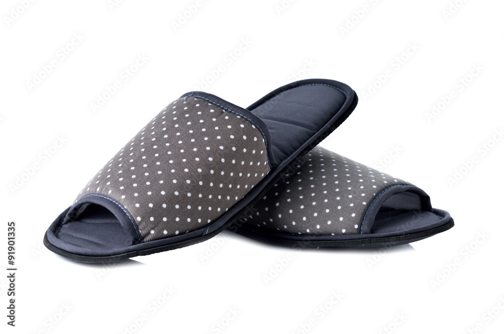 fabric Slippers on white background