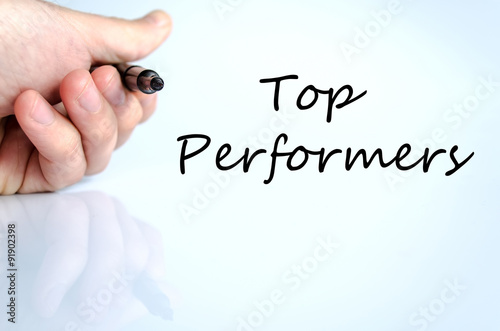 Top performers text concept