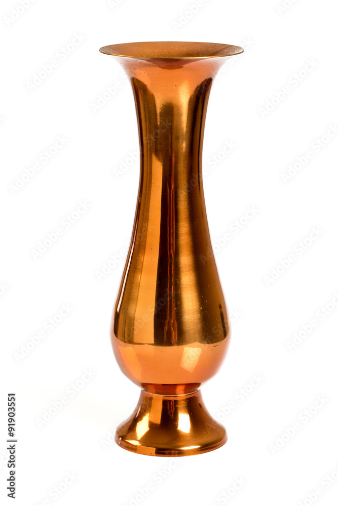 copper vase isolated on white copper vase isolated on white