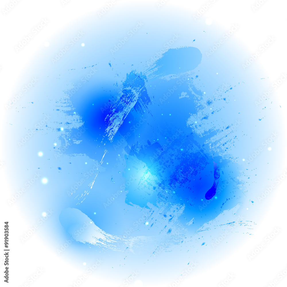 Blue watercolor background.Vector