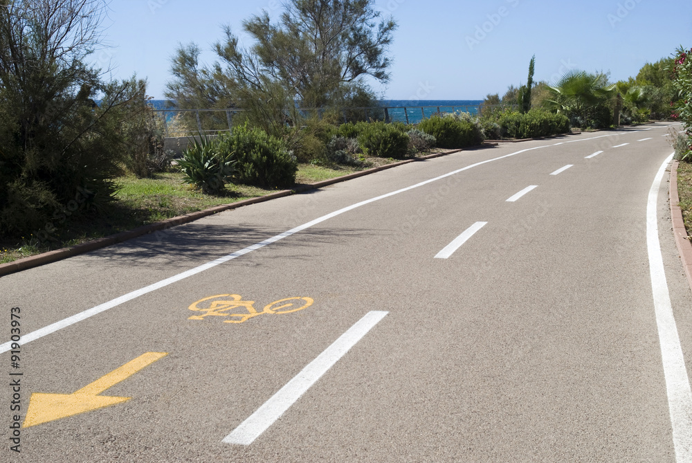 Naklejka premium Bike lane