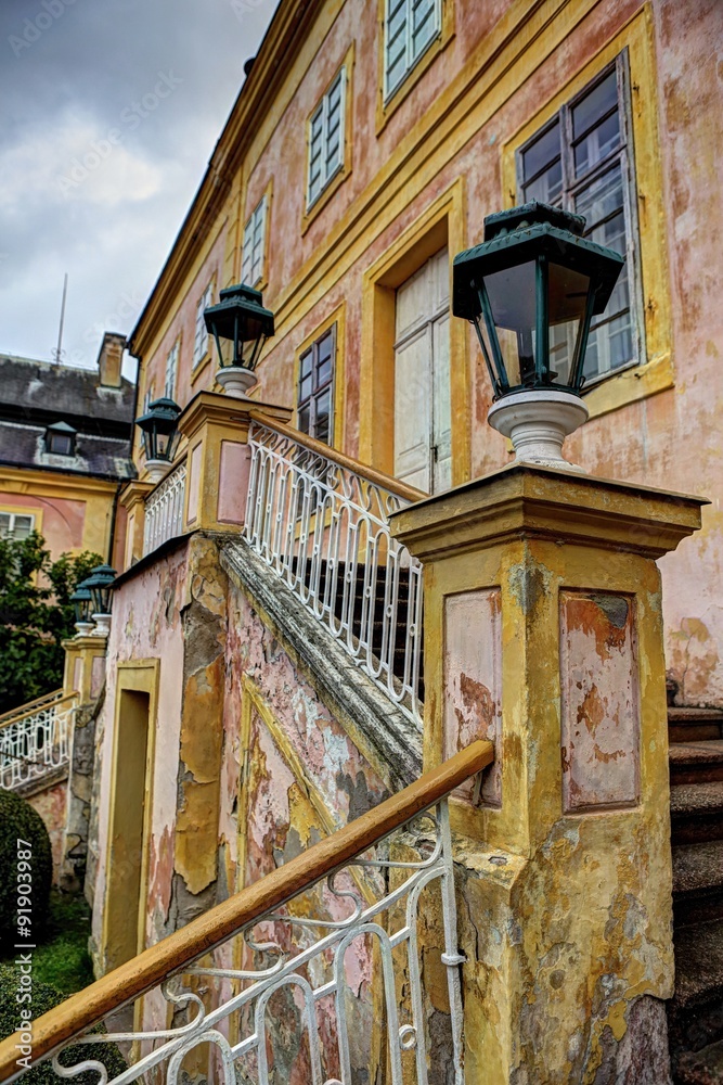 Old chateau stairs