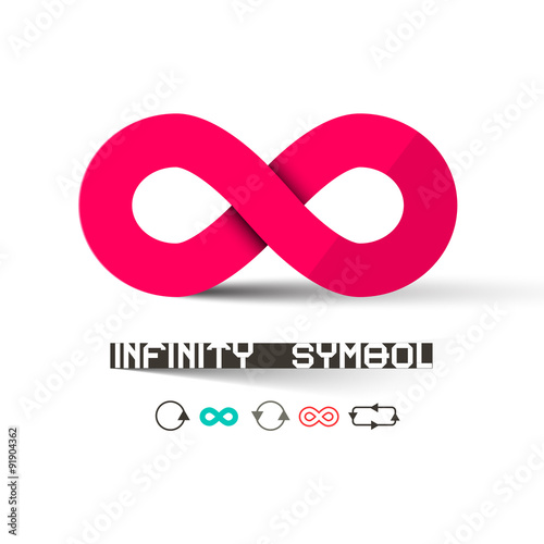 Infinity Symbols Set Isolated on White Background
