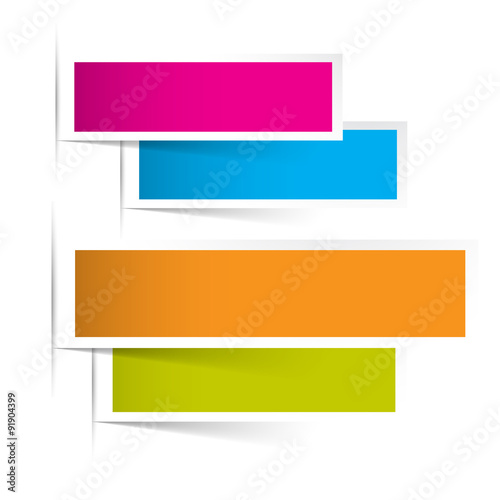 Vector Background with Colorful Paper Sheets