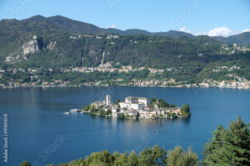 San Giulio Island is an island in Lake Orta in Piedmont, northwestern Italy