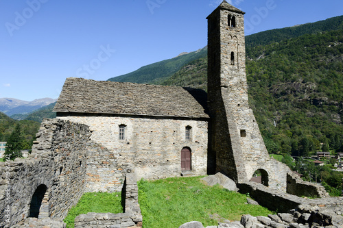 Church Santa Maria del castello at Giornico on  Leventina valley photo