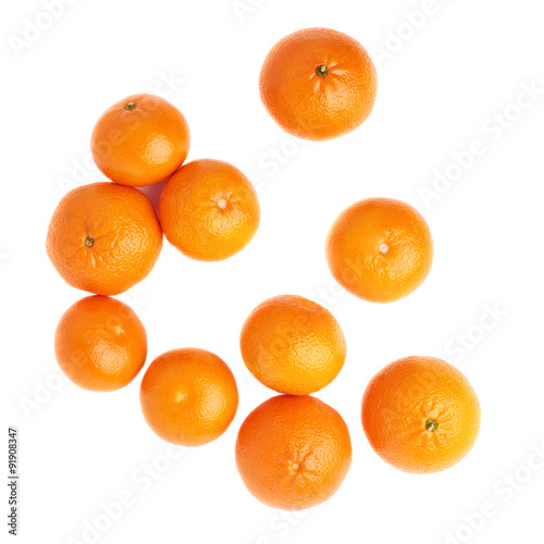 Surface covered with multiple ripe fresh juicy tangerines