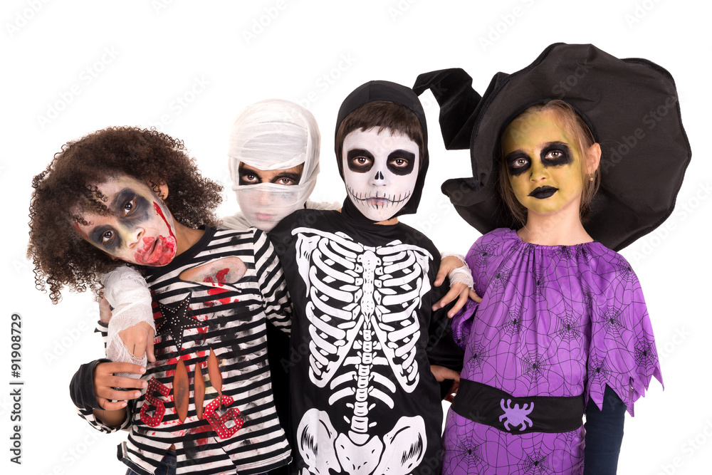 Fototapeta premium Kids in Halloween costumes