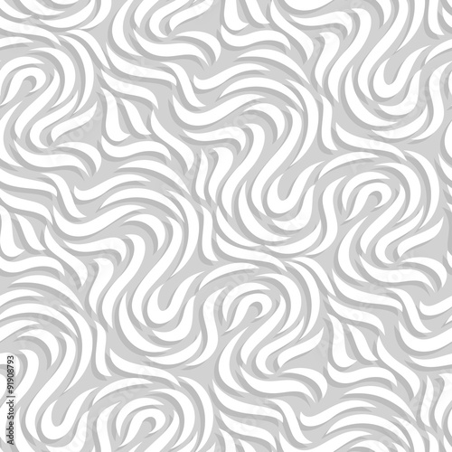 White vector abstract seamless pattern. Wavy background for invitations etc.