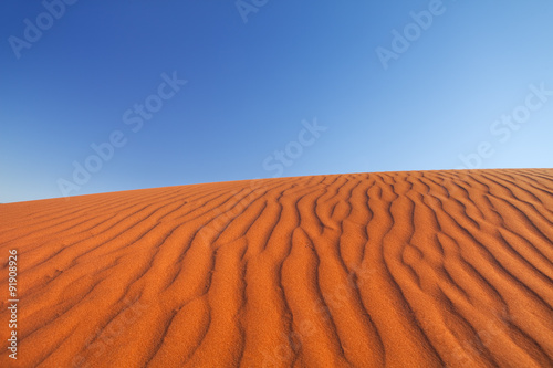 Red sand dune on a clear day  Northern Territory  Australia