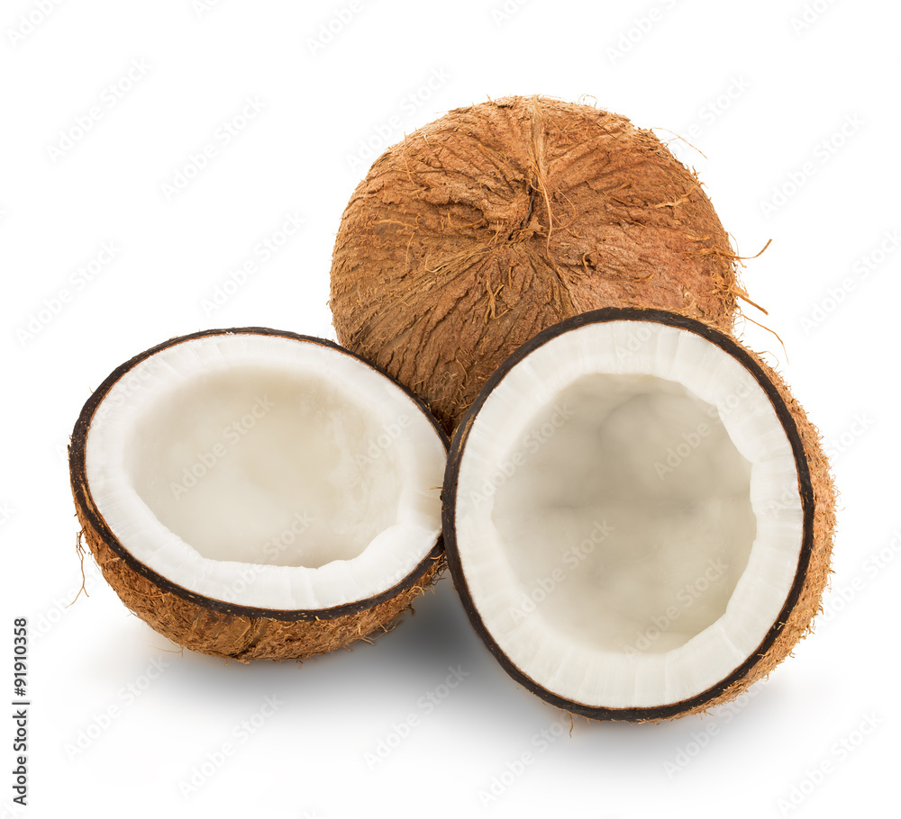 Coconuts isolated on white background Coconuts isolated on white background