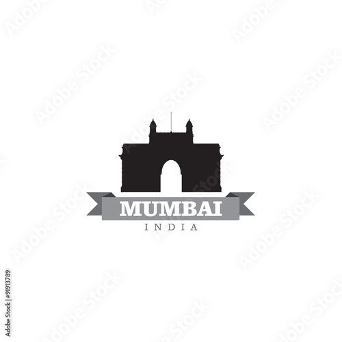 Mumbai India city symbol vector illustration