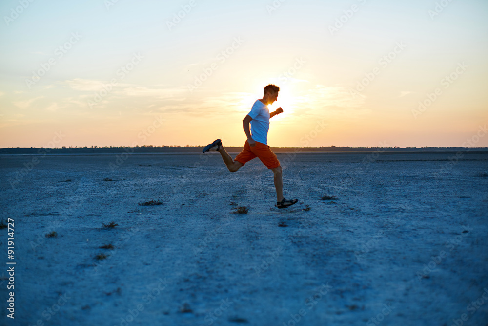 man in the desert