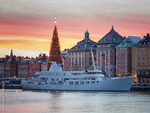 Photography Evening in Old town Stockholm at christmas time.