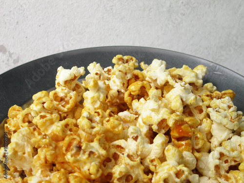 popcorn on plate