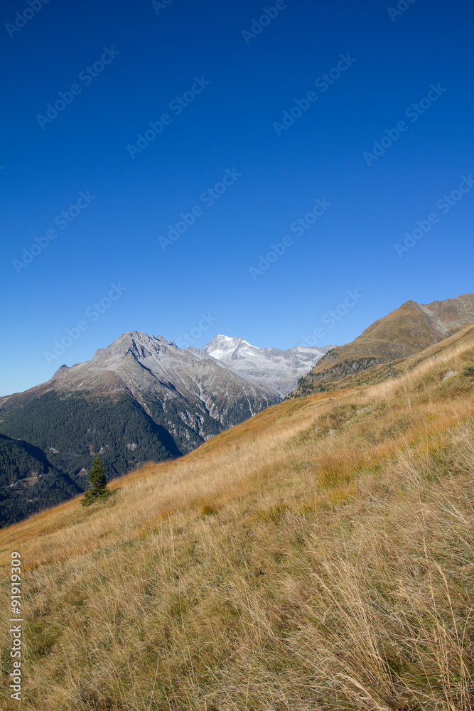 Obraz premium View To Mt Hochgall 3.436m From Mt. Seespitze In St. Jakob In Defereggental In East Tyrol Austria