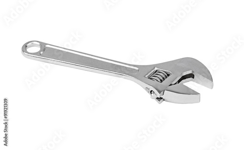 New steel wrench, isolated on white background © Unkas Photo