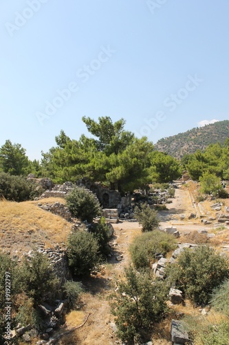 Priene ruins of an ancient antique city in Turkey