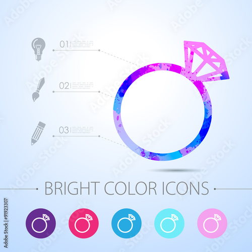 Vector watercolor icon 
