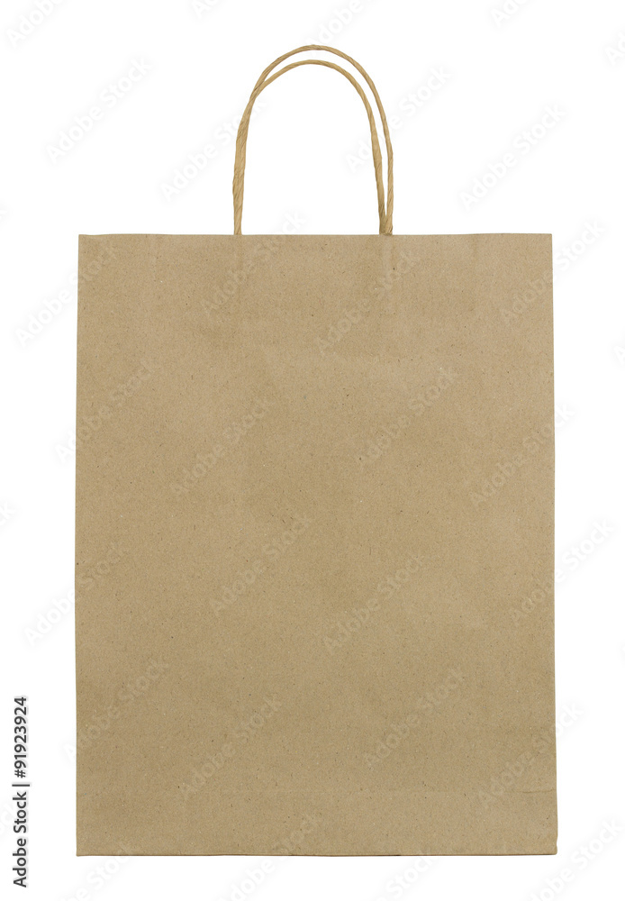 brown paper bag isolated on white brown paper bag isolated on white