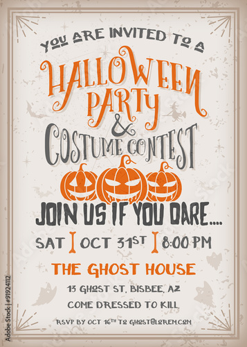 Halloween party and costume contest Invitation