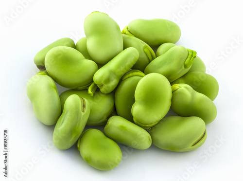 Broad bean green seeds lat. Visia faba. Fava bean field bean bell bean tic bean