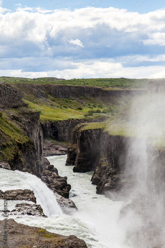Gullfoss Waterfall in the Golden circle of Iceland