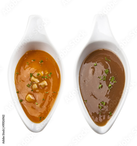 Various sauces isolated