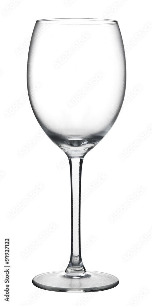 A empty wine glass isolated on a white background