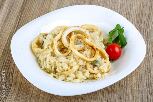 Squid risotto