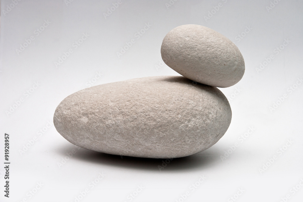 Decorative stone isolated on white studio background - macro shot, shallow depth of field Decorative stone isolated on white studio background - macro shot, shallow depth of field