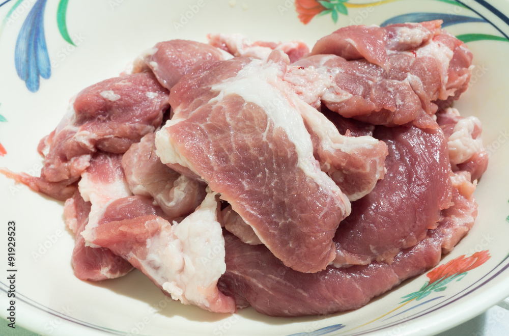 raw meat pork