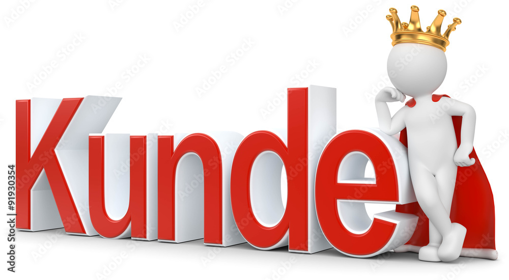 3d Männchen Kunde ist König Stock Illustration Adobe Stock