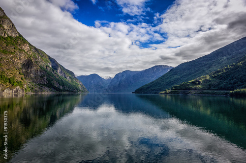 The view of Sognefjord from Flam Harbour