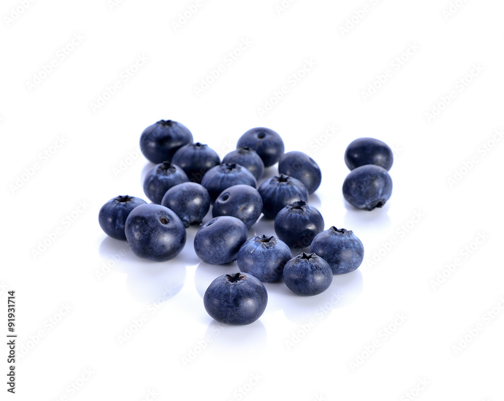 blueberries  on white background