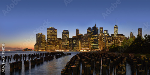 Dusk Manhattan panorama