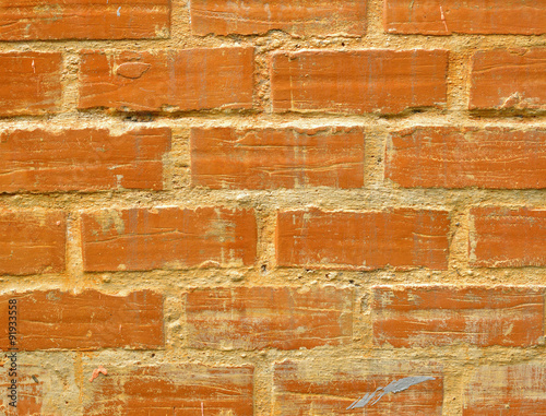 orange brick wall texture background.