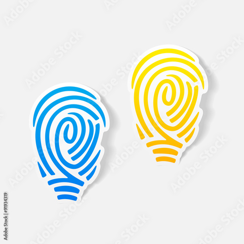 realistic design element: fingerprint