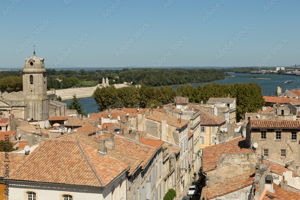 rooftop view of the ancient city of Arles, France